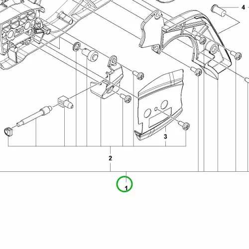 Husqvarna oldaldekni szerelőkészlet 135 II láncfűrészhez robbantott ábra
