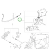 Husqvarna gázkar szett 130, 135 Mark II láncfűrészhez robbantott ábra