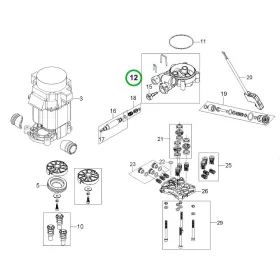 Husqvarna hengertömb Easy Start PW 345C magasnyomású mosóhoz robbantott ábra