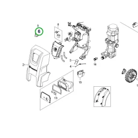 Husqvarna O gyűrű 10,2x2,5 NBR 70 PW 345C, PW 350 magasnyomású mosóhoz robbantott ábra