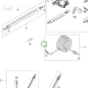 Husqvarna O gyűrű PW 480, PW 490, PW 360, PW 350 magasnyomású mosóhoz robbantott ábra