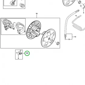 Husqvarna tömlődob adapter Alto rendszer PW 480 magasnyomású mosóhoz robbantott ábra