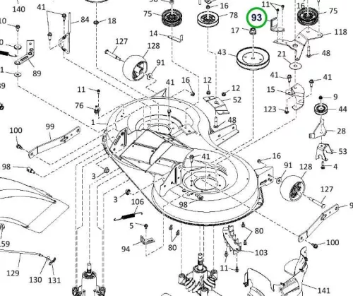 Husqvarna jobb fékkar bevonatos TC 138, TC 238T fűnyírótraktorhoz robbantott ábra