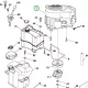 Husqvarna Kawasaki FR651V motor TC 242T, TS 242TXD fűnyírótraktorhoz robbantott ábra