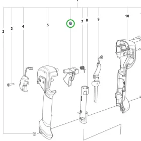 Husqvarna gázkar komplett 535iRX, 525iRXT, 325iR akkus fűkaszához robbantott ábra