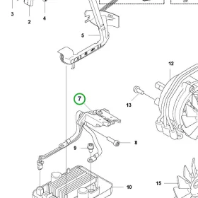 Husqvarna kábelköteg komplett 340i, 540i XP, 542i XP láncfűrészhez robbantott ábra