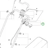Husqvarna nyomógombos kapcsolóegység LC 247i, LB 448i fűnyíróhoz robbantott ábra