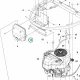 Husqvarna kipufogódob R400 Gen2 R 418TsX AWD, R 420TsX AWD riderhez robbantott ábra
