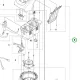 Husqvarna motortető komplett LC 247i, LC 347iVX, LC 353iVX fűnyíróhoz robbantott ábra