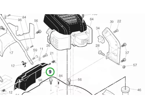 Husqvarna ajtó LC 356V, LC 356 AWD, LC 56 fűnyíróhoz robbantott ábra