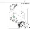 Husqvarna berántódob T525 láncfűrészhez robbantott ábra