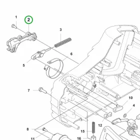 Husqvarna láncfék fedél 435i láncfűrészhez robbantott ábra