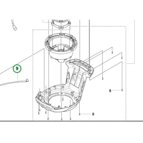 Husqvarna motoregység kábel fogantyúhoz LC 247i, LC 353iVX fűnyíróhoz robbantott ábra