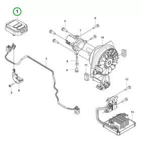 Husqvarna vezérlőpanel 525iLXT, 525iLK, 325iLK szegélyvágóhoz robbantott ábra