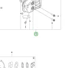 Husqvarna kipufogódob komplett 522HDR75X, 522HD60X sövényvágóhoz robbantott ábra