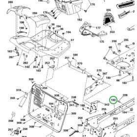 Husqvarna váz TC 342, TC 342T, TC 238T fűnyírótraktorhoz robbantott ábra