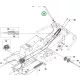 Husqvarna kormányrúd hosszú R 318X, R 216T AWD, R 316TX AWD riderhez robbantott ábra