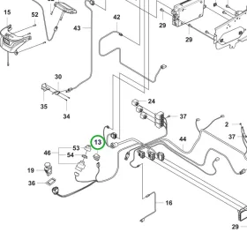 Husqvarna világításkapcsoló P 524X, P 524X EFI, P 525DX riderhez robbantott ábra