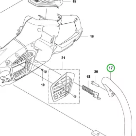 Husqvarna csőfogantyú 542i XP, 540i XP akkus láncfűrészhez robbantott ábra