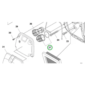 Husqvarna szívócső kpl. karburátorhoz 545RX, 545FR fűkaszához robbantott ábra