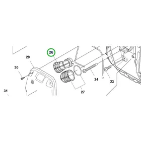 Husqvarna szívócső Airhead szívófejhez 545RX, 545FR fűkaszához robbantott ábra