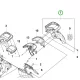 Husqvarna elülső burkolat komplett matricával R 418TsX AWD riderhez robbantott ábra