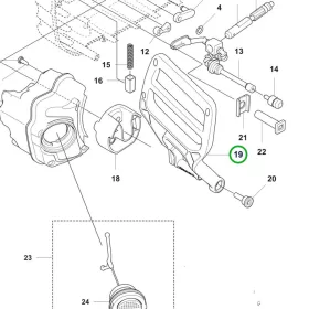 Husqvarna láncfék védő 75 g 435i, 542i XP láncfűrészhez robbantott ábra