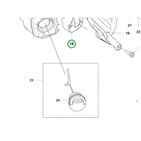 Husqvarna láncfék védő 24 g 435i, 542i XP láncfűrészhez robbantott ábra