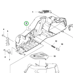 Husqvarna váz 2. ábrapozíció 542i XP, 540i XP akkus láncfűrészhez robbantott ábra