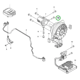 Husqvarna motoregység 525iLXT, 525iLK szegélyvágóhoz robbantott ábra