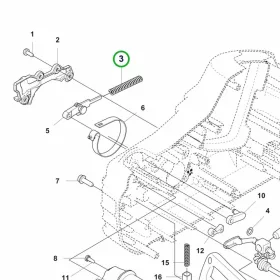 Husqvarna láncfék rugó 435i, 542i XP láncfűrészhez robbantott ábra