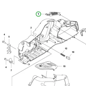 Husqvarna vázrögzítő kapocs 542i XP, 540i XP akkus láncfűrészhez robbantott ábra