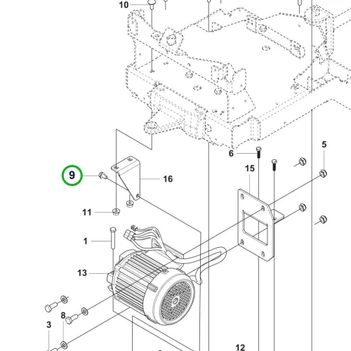 Husqvarna menetformáló csavar 5/16 x 1/2 col R 112iC, TC 138 riderhez robbantott ábra