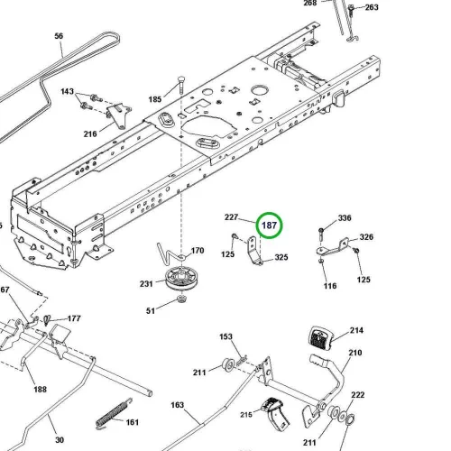 Husqvarna alátét 13/32 x 1 col vágóasztalhoz TS 346 fűnyírótraktorhoz robbantott ábra