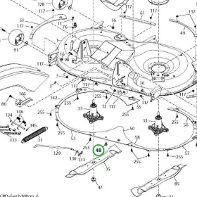 Husqvarna váz csapszeg TS 346 fűnyírótraktorhoz robbantott ábra