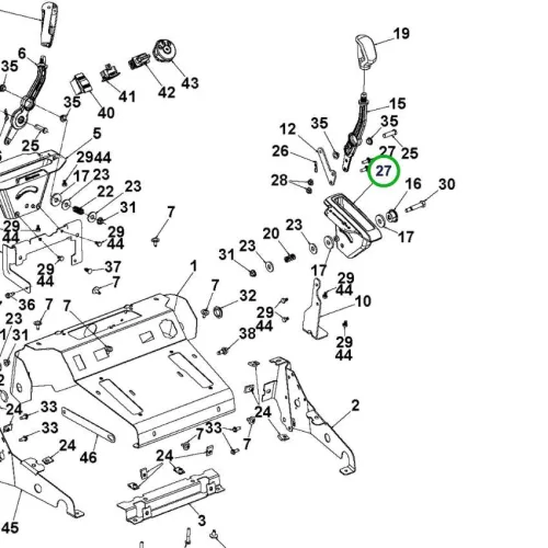 Husqvarna kocsicsavar 1/4 UNC 3/4 col ST 427T hómaróhoz robbantott ábra