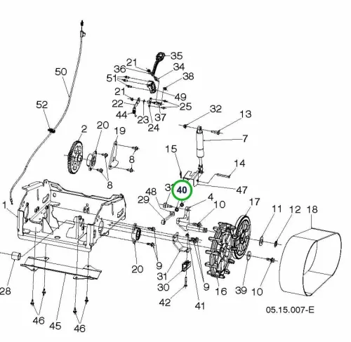Husqvarna ellenanya 3/8 UNC ST 427T hómaróhoz robbantott ábra