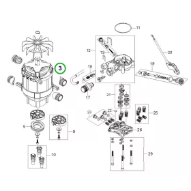 Husqvarna villanymotor PW 350, PW 360 magasnyomású mosóhoz robbantott ábra