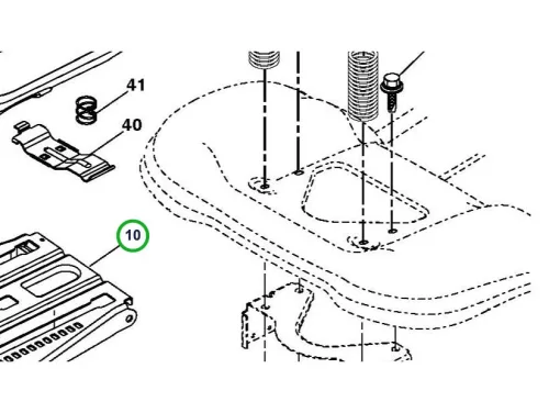 Husqvarna ülésalap modul TS 138, TS 142, Z242F fűnyírótraktorhoz robbantott ábra