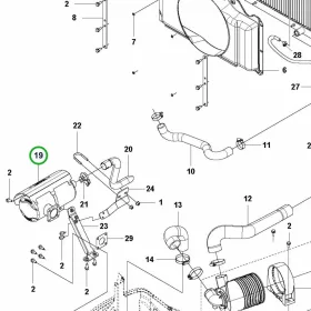 Husqvarna kipufogó P 525DX, P 535HX riderhez robbantott ábra