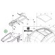 Husqvarna burkolat fedél P 520DX, P 525DX, P 535HX riderhez robbantott ábra