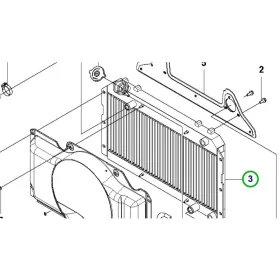 Husqvarna hűtő P 520DX, P 525DX, P 535HX riderhez robbantott ábra