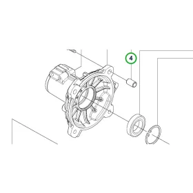 Husqvarna persely régi forgattyúházhoz 555RXT, 555FXT fűkaszához robbantott ábra