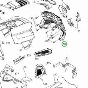 Husqvarna fényszóró rács izzós GT3 TS 142, TC 238 fűnyírótraktorhoz robbantott ábra