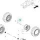 Husqvarna kerék tengely L0 145 R 214TC, R 318X riderhez robbantott ábra