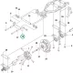 Husqvarna PTO tengely tartókonzol P 525DX, P 520DX, P 535HX riderhez robbantott ábra
