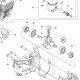 Husqvarna főtengely csapágy 525LK, 525RX fűkaszához robbantott ábra