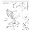 Husqvarna ülés háromkarú gomb 5/16 18 TS 142 fűnyírótraktorhoz robbantott ábra