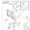 Husqvarna ülés ütköző gumi TS 142, TS 242, TS 348XD fűnyírótraktorhoz robbantott ábra