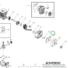 Husqvarna légszűrő 125B, 125BVx lombfúvóhoz robbantott ábra